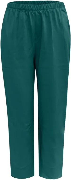 2024 Women's Capri Pants Summer Cotton Linen Yoga Pants Trendy Casual Wide Leg Beach Pant Elastic Waist Palazzo Trousers