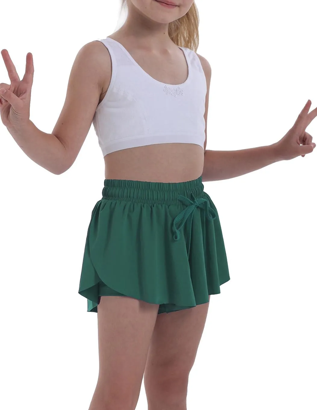 3 Pack Butterfly Flowy Shorts Skirts for Girls Tennis Cheer Stuff Athletic Preppy Running Sports Skirt for Teen Girls