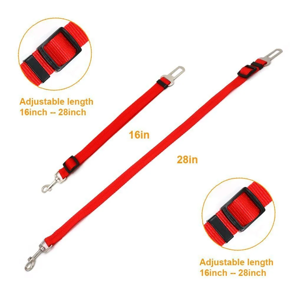 3 PCS Adjustable Pet Dog Cat Car Seat Belt Safety Leads Vehicle Seatbelt Harness