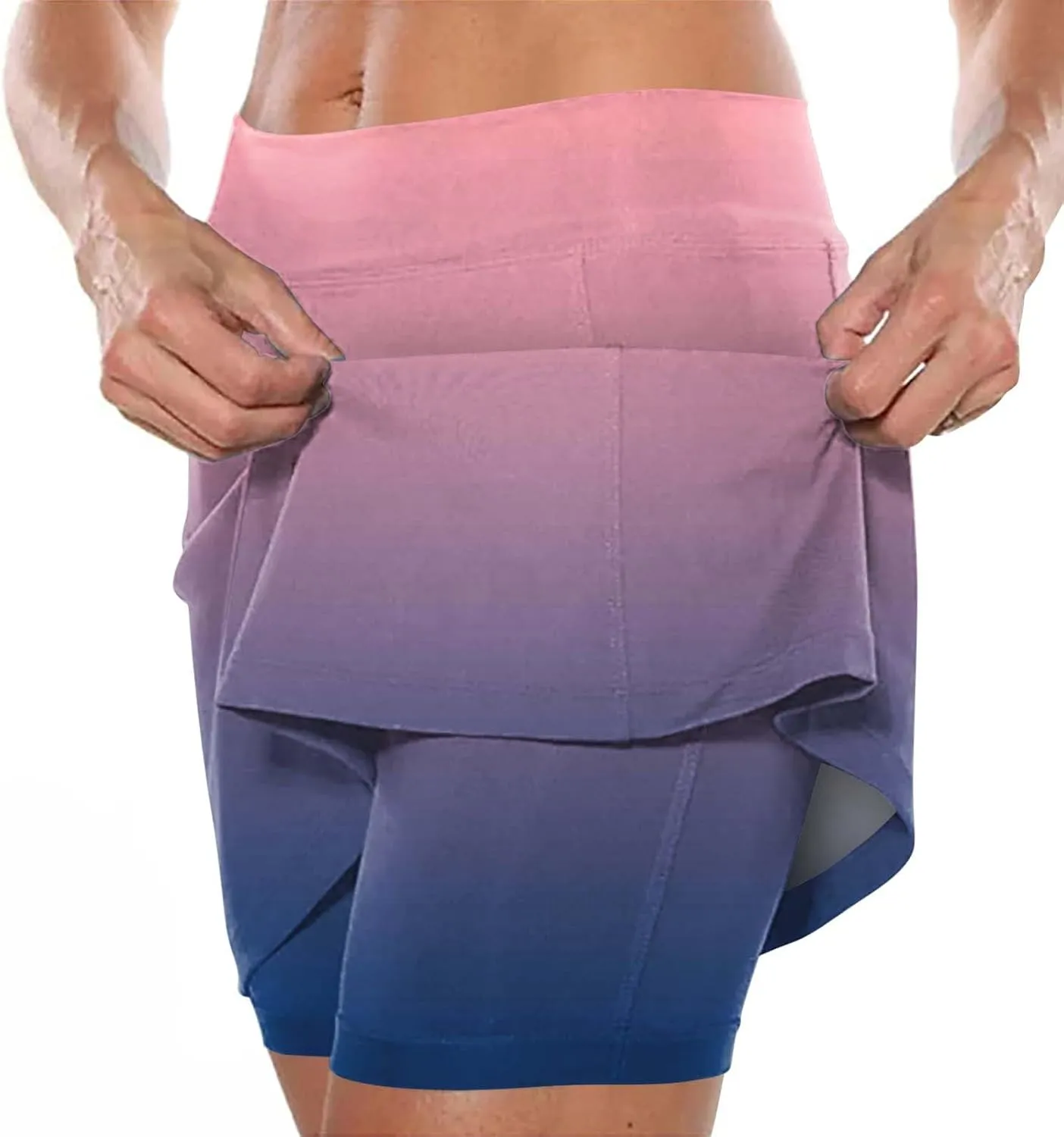 aihihe Golf Skirts for Women 18 inch Long Womens Shorts 5 inch Inseam Pull on Womens Shorts Casual Long Length