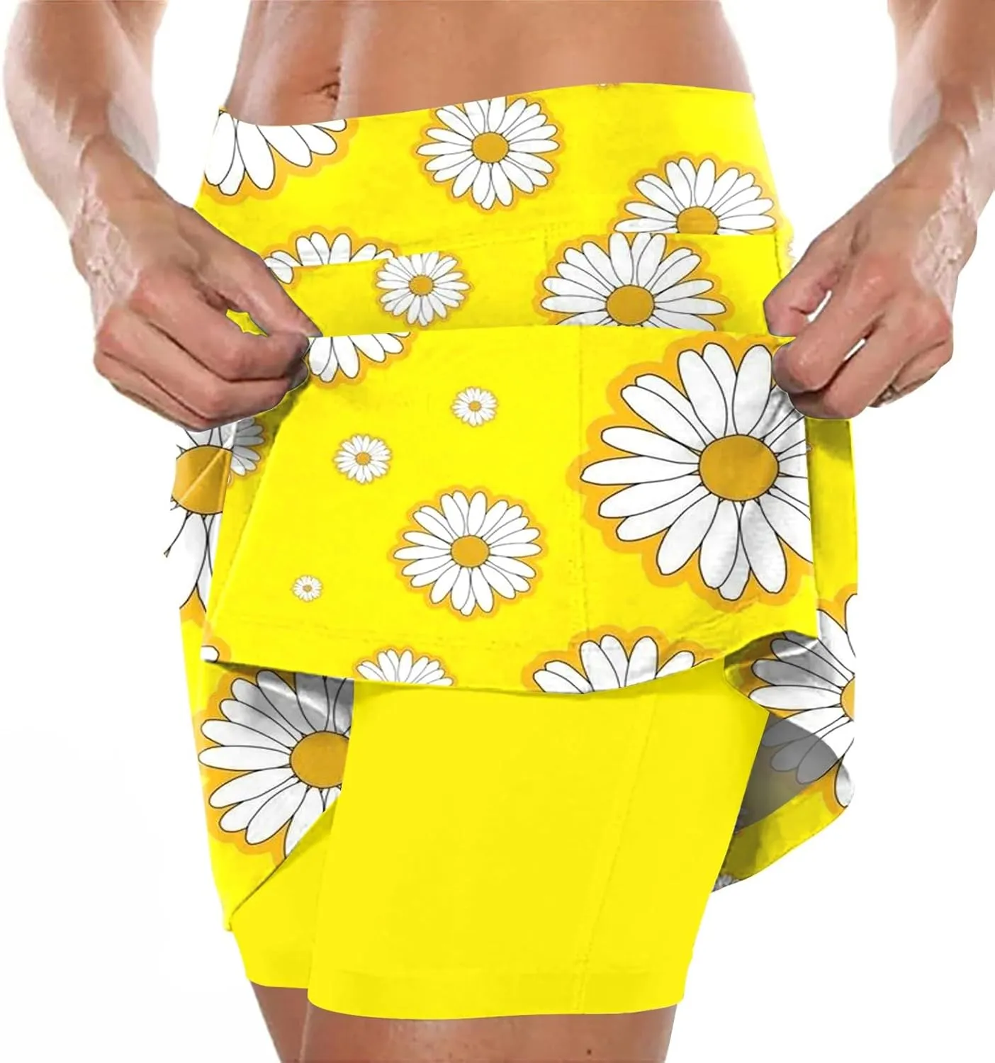 aihihe Golf Skirts for Women 18 inch Long Womens Shorts 5 inch Inseam Pull on Womens Shorts Casual Long Length