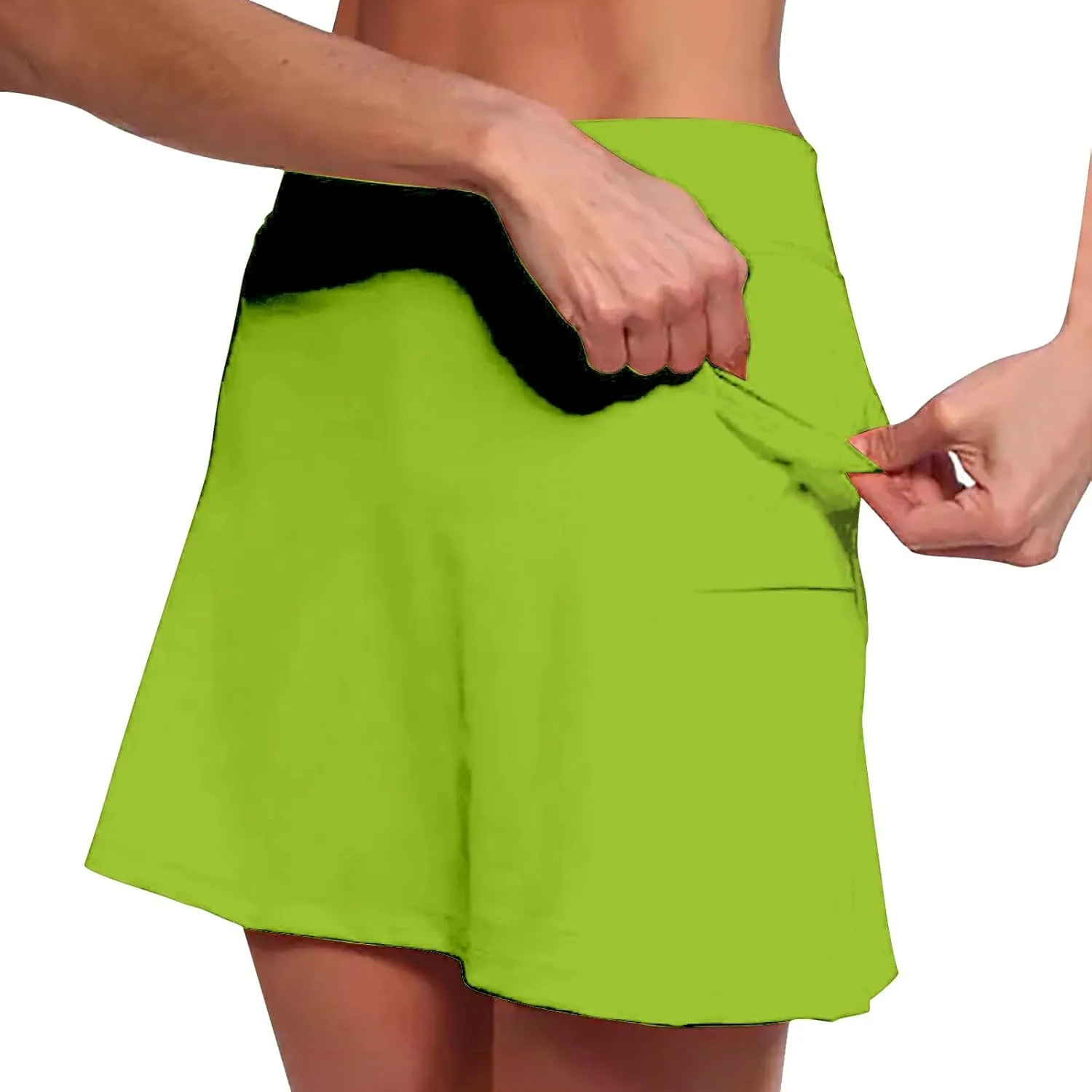 aihihe Pink Mini Skirts for Women y2k Bike Shorts Women Tummy Control Pockets Plus Size Running Shorts for Women Long