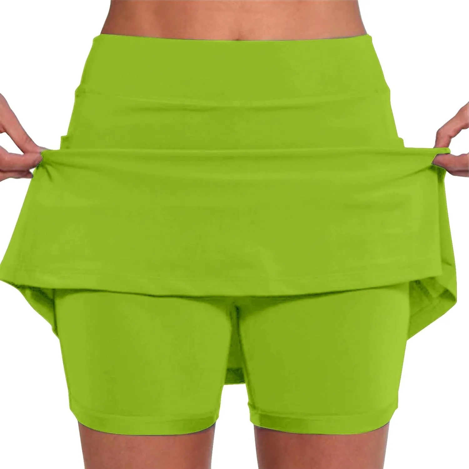 aihihe Pink Mini Skirts for Women y2k Bike Shorts Women Tummy Control Pockets Plus Size Running Shorts for Women Long