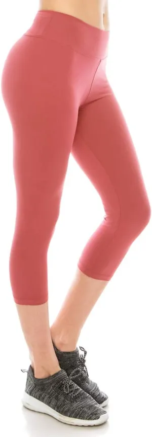 ALWAYS Women's Super Soft Capri Leggings - High Waisted Casual Yoga Pants