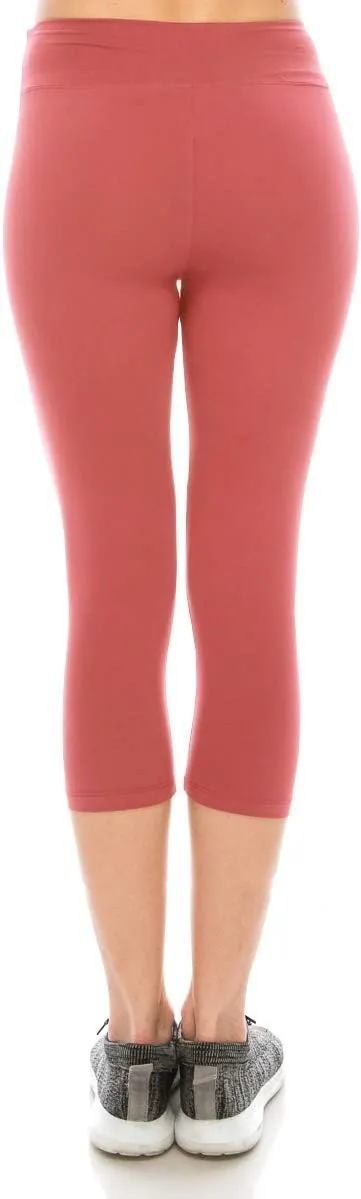 ALWAYS Women's Super Soft Capri Leggings - High Waisted Casual Yoga Pants