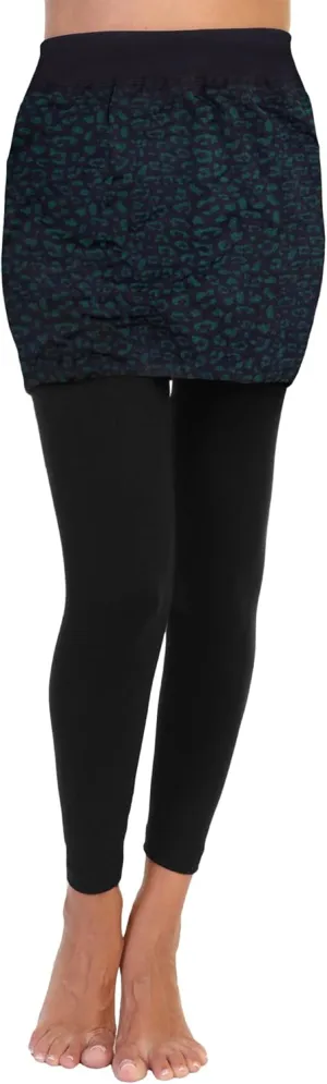 Angelina Women's Cotton Comfort High Waisted Leggings with Mini Skirt