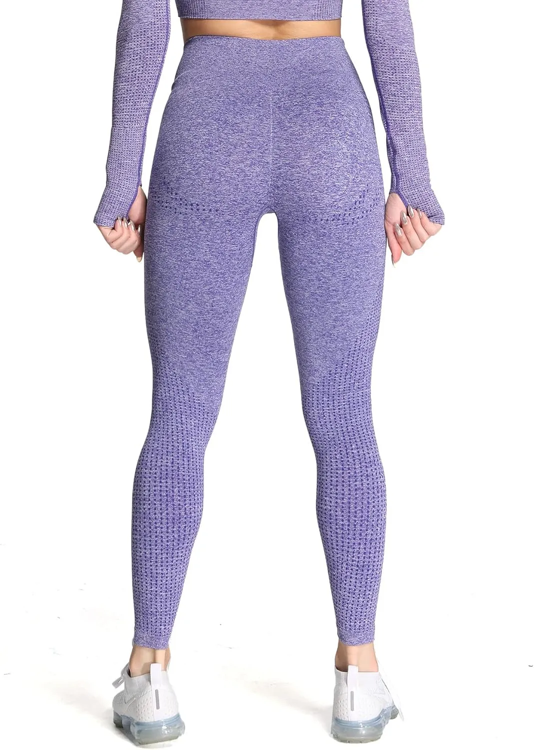 Aoxjox Women's High Waist Workout Gym Vital Seamless Leggings Yoga Pants
