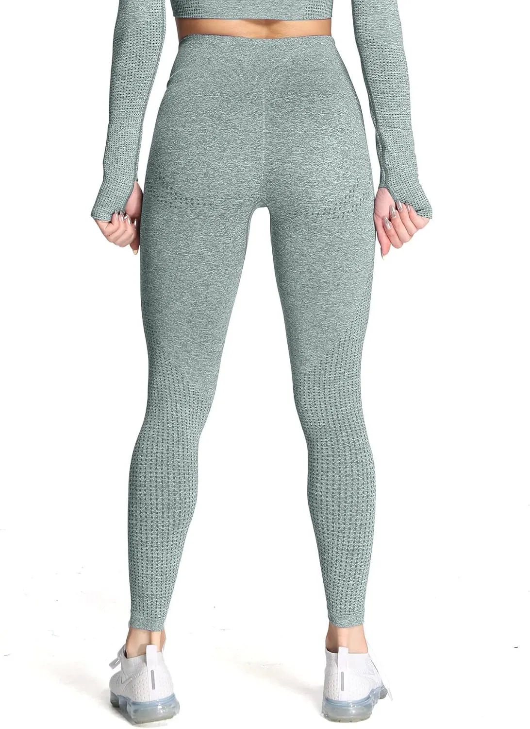 Aoxjox Women's High Waist Workout Gym Vital Seamless Leggings Yoga Pants