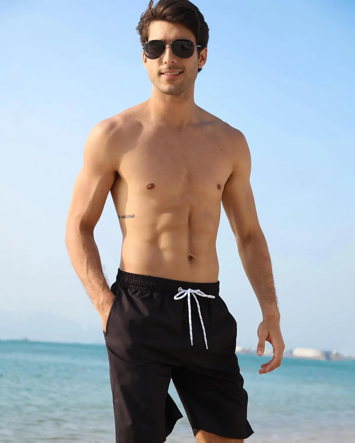 APTRO Men's Swim Trunks 9" Quick Dry Bathing Suit Big & Tall Beach Swimsuits