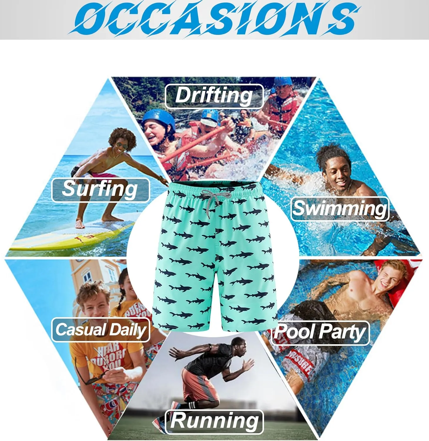 APTRO Men's Swim Trunks 9" Quick Dry Bathing Suit Big & Tall Beach Swimsuits