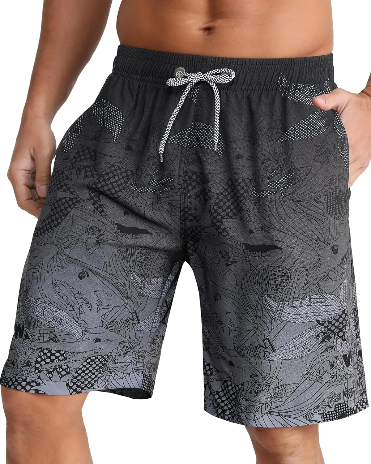 APTRO Men's Swim Trunks 9" Quick Dry Bathing Suit Big & Tall Beach Swimsuits