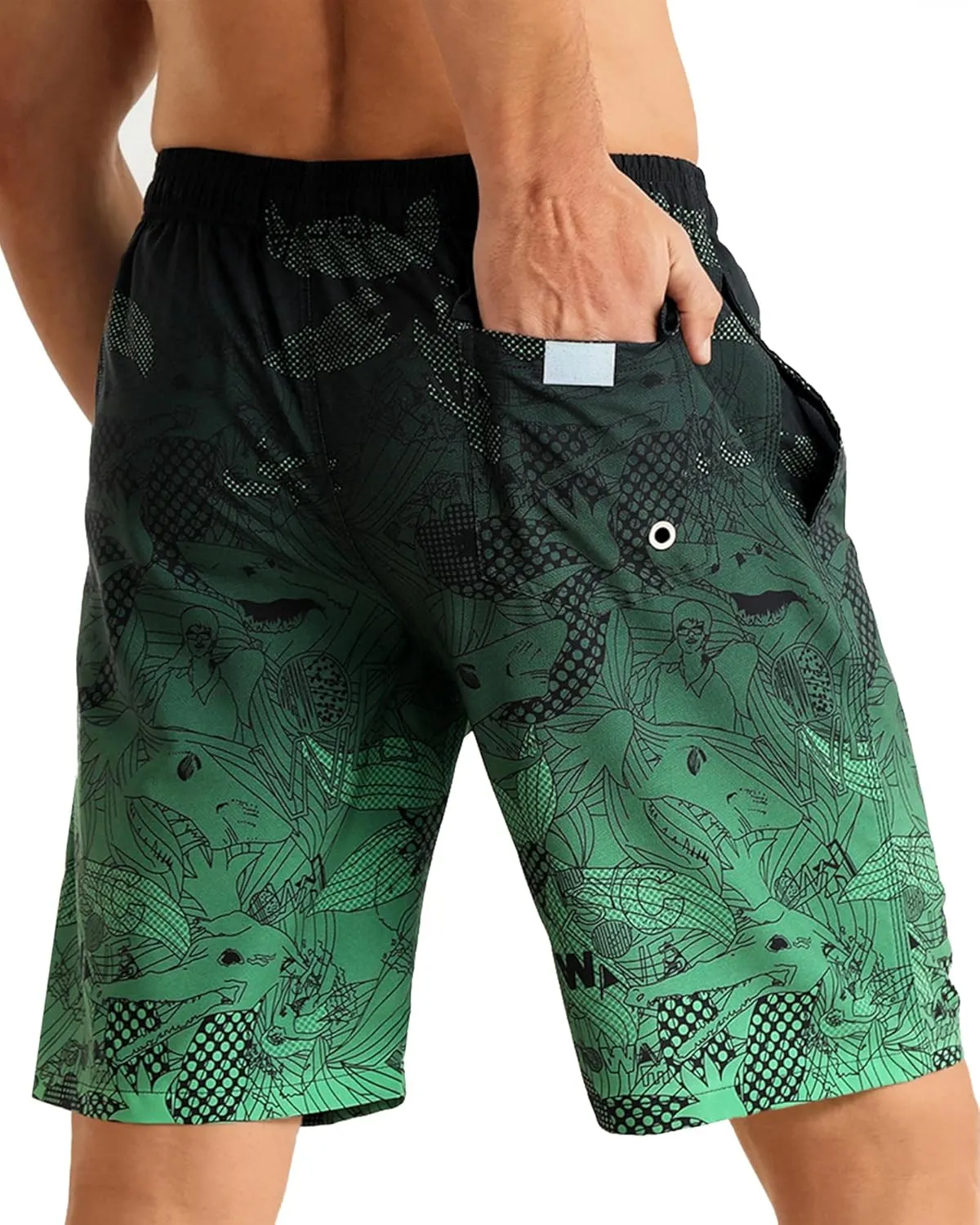 APTRO Men's Swim Trunks 9" Quick Dry Bathing Suit Big & Tall Beach Swimsuits