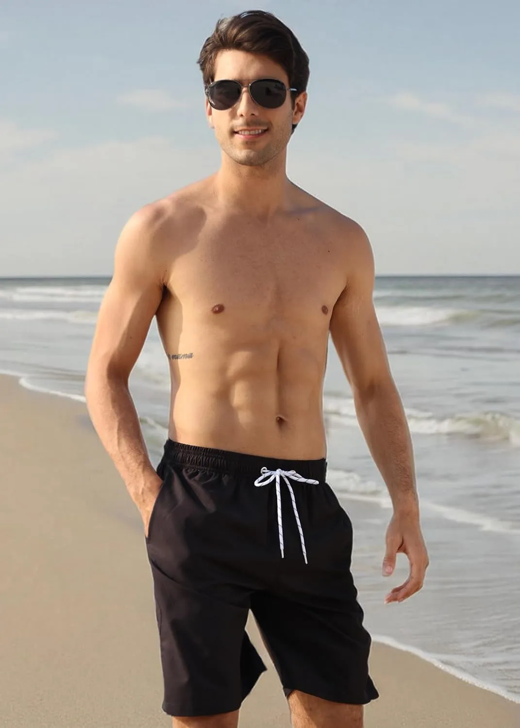 APTRO Men's Swim Trunks 9" Quick Dry Bathing Suit Big & Tall Beach Swimsuits