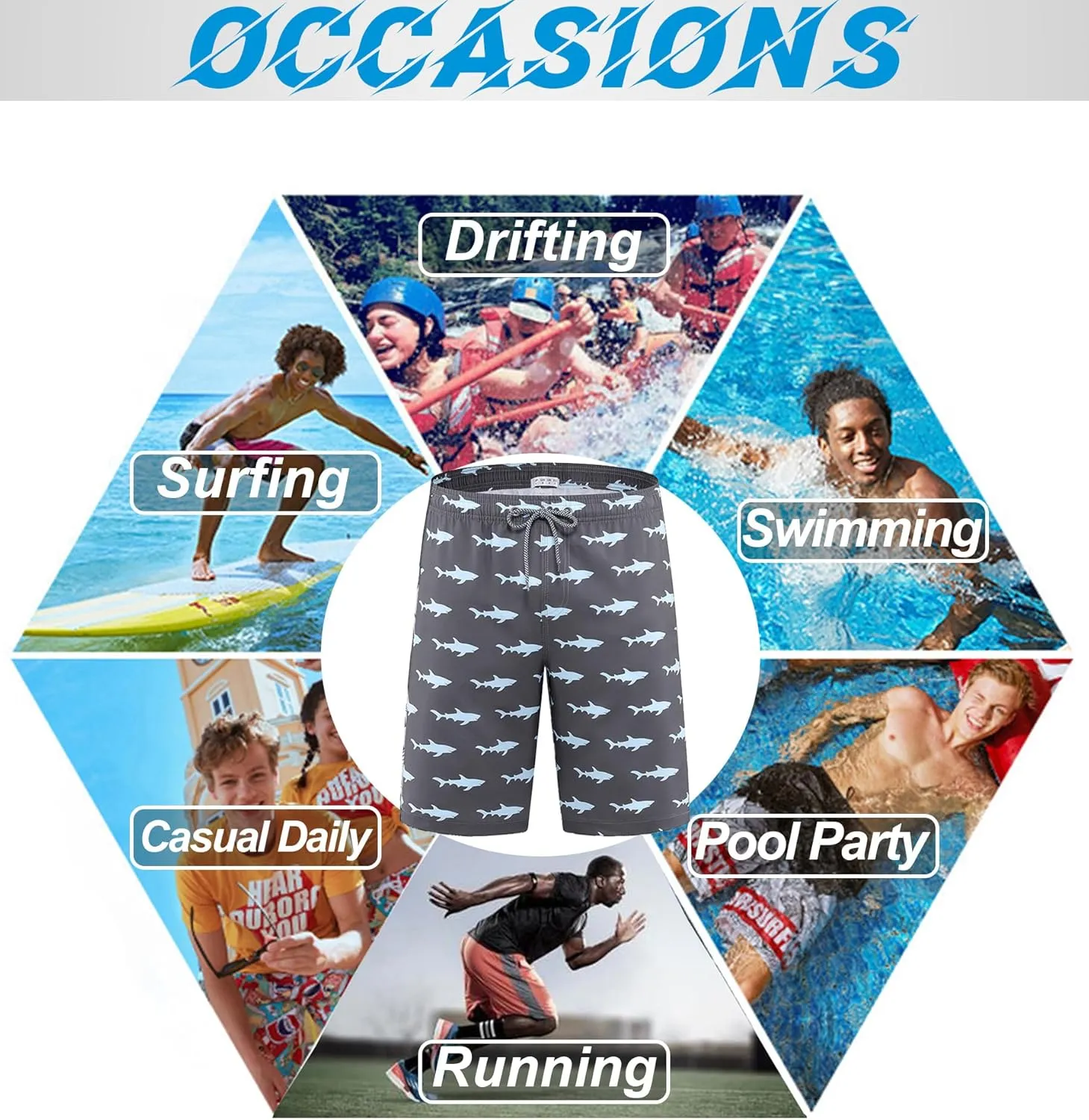 APTRO Men's Swim Trunks 9" Quick Dry Bathing Suit Big & Tall Beach Swimsuits