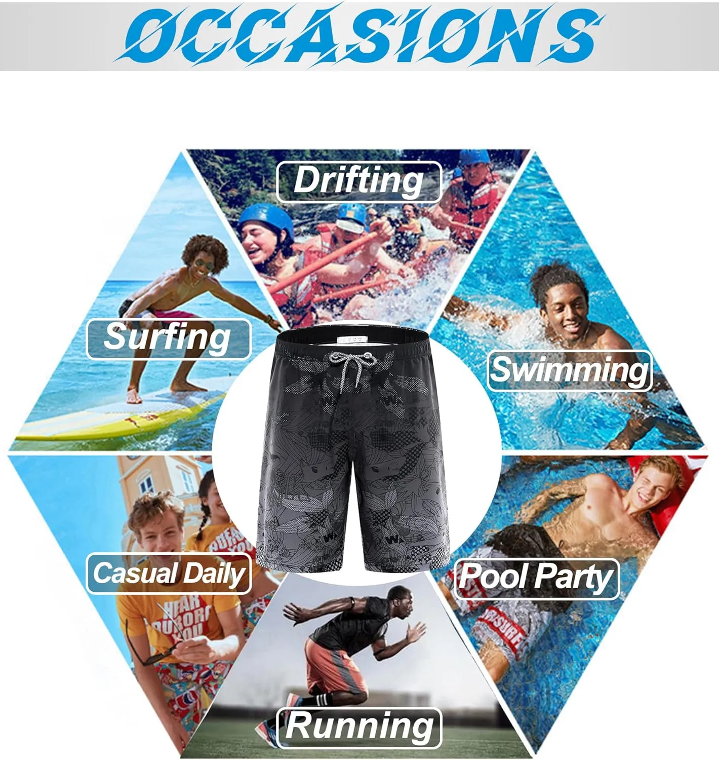 APTRO Men's Swim Trunks 9" Quick Dry Bathing Suit Big & Tall Beach Swimsuits