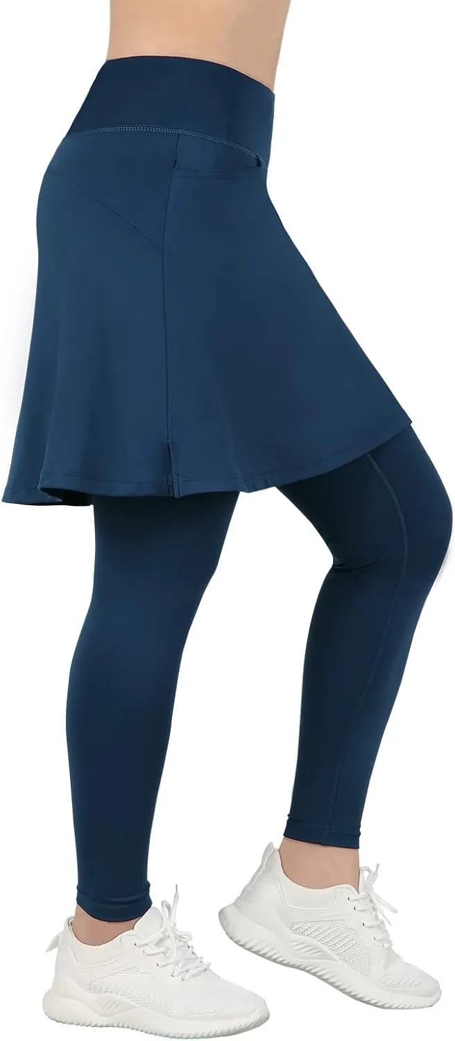 Athletic Skirt with Leggings Tennis Skirted Legging for Women with Pocket
