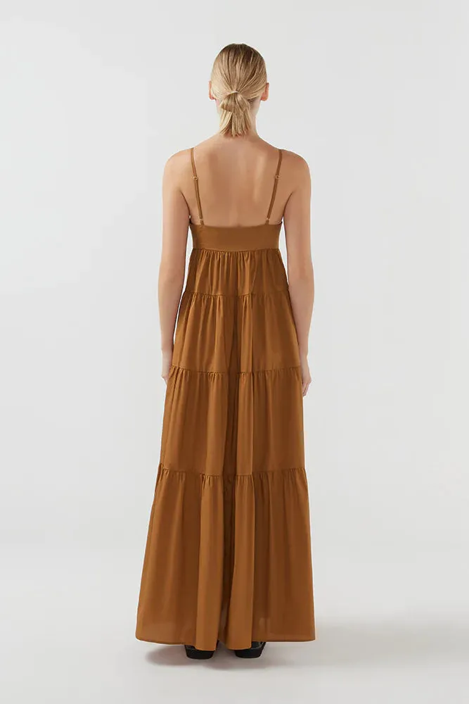 Bird & Knoll Xiola Maxi Dress - camel
