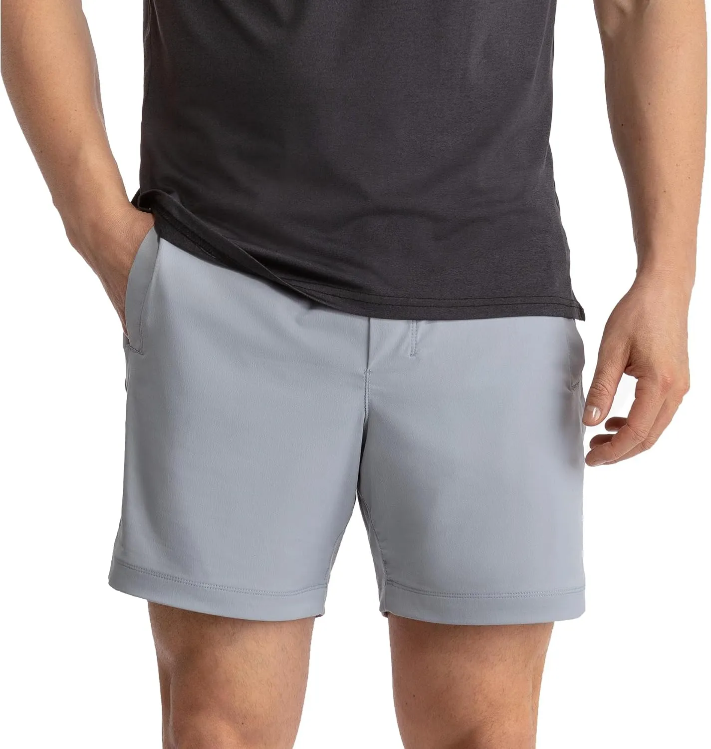 birddogs Mens Khaki Shorts  Casual, Slim Fit, Stretch Shorts with Built-in Liner for Comfort  Regular Length, 7 Inseam