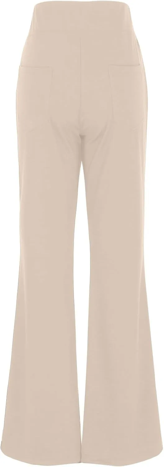 Bootcut Dress Pants for Women High Waisted Business Trousers Casual Work Pant Pull On Office Slacks with Pockets 2025