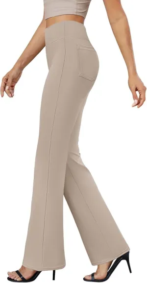 Bootcut Dress Pants for Women High Waisted Business Trousers Casual Work Pant Pull On Office Slacks with Pockets 2025