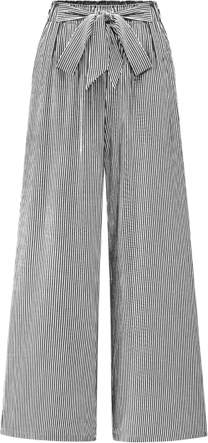 BTFBM Womens Striped Wide Leg Pants Dressy High Waist Trousers Business Casual Loose Flowy Tie Knot Palazzo Pants