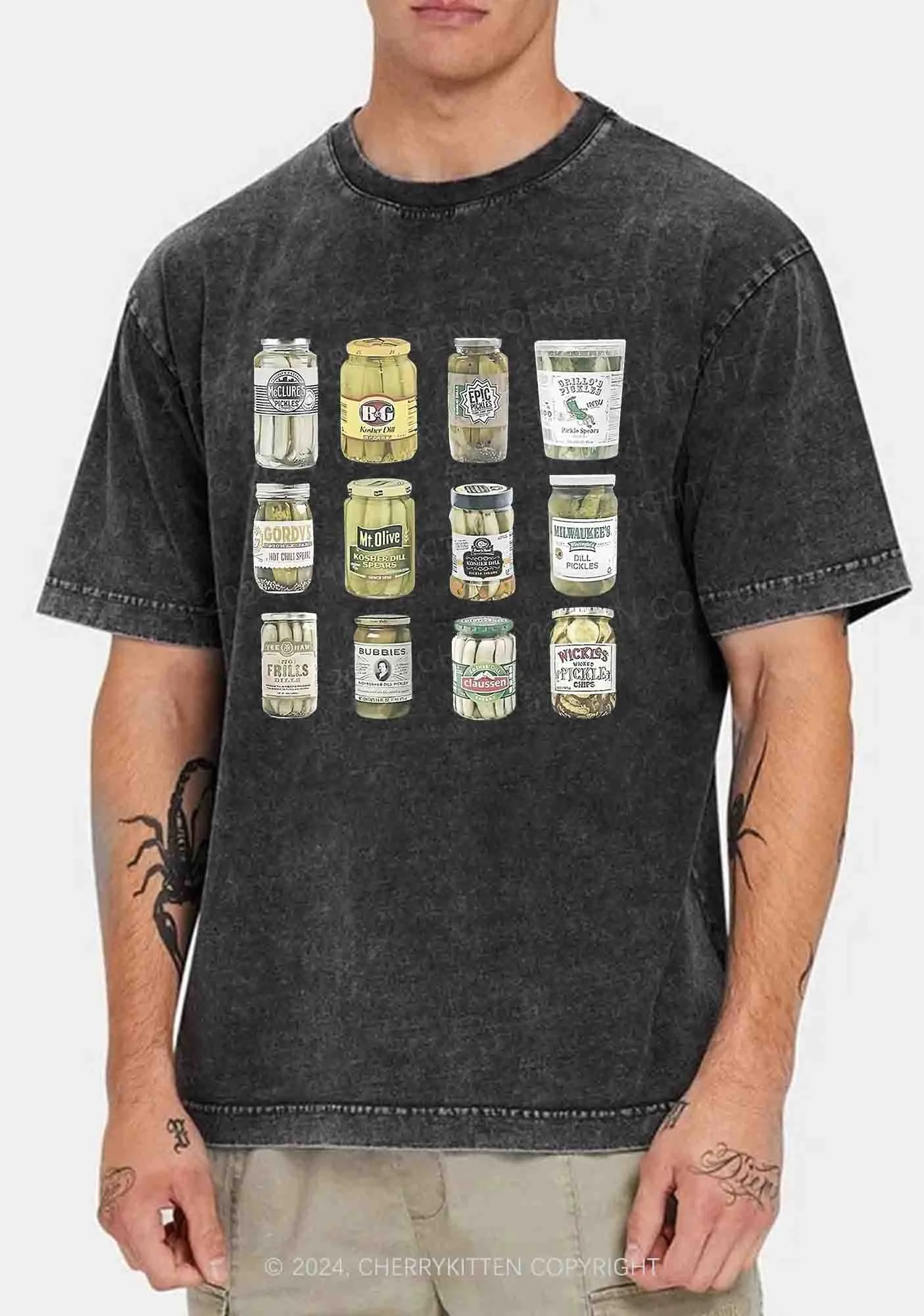 Canned Pickles Y2K Washed Tee Cherrykitten