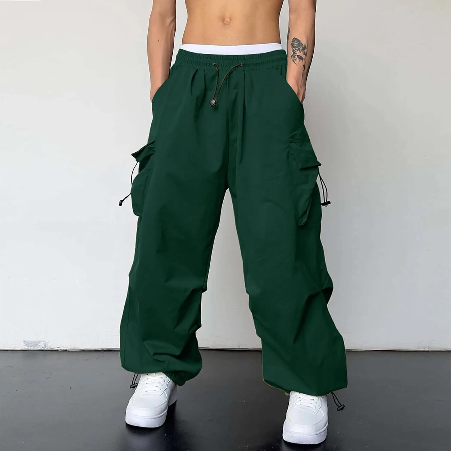 Cargo Pant for Men Stretchy Casual Joggers Elasticated Waist Jogging Work Pant Multi Pockets