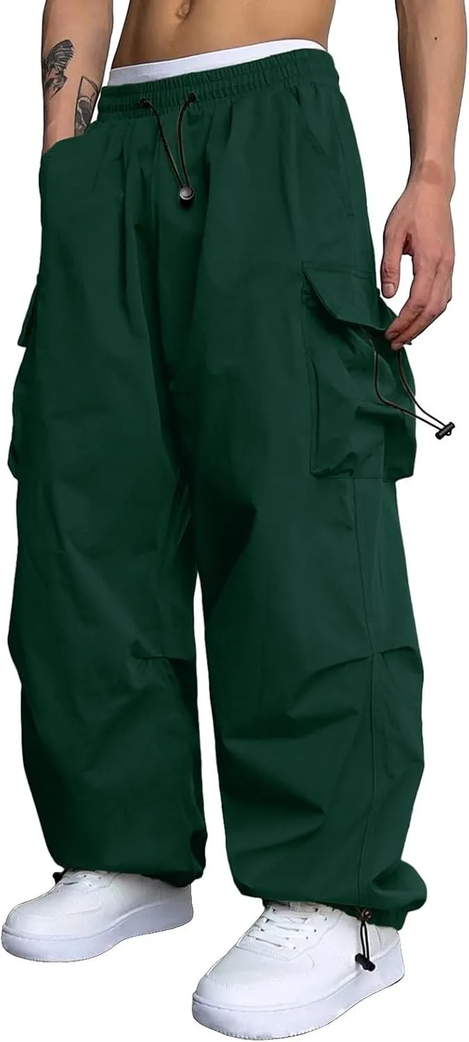 Cargo Pant for Men Stretchy Casual Joggers Elasticated Waist Jogging Work Pant Multi Pockets