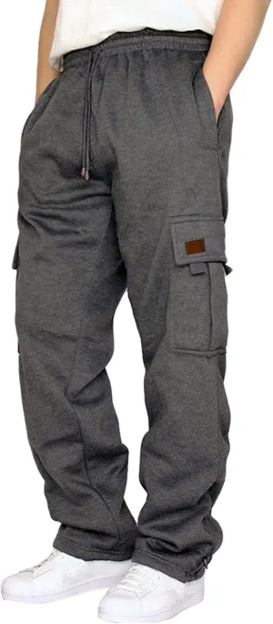 Cargo Pants for Men,Cargo Sweatpants for Men Big and Tall Running Pants Drawstring Work Pants Loose Fit Lounge Pants