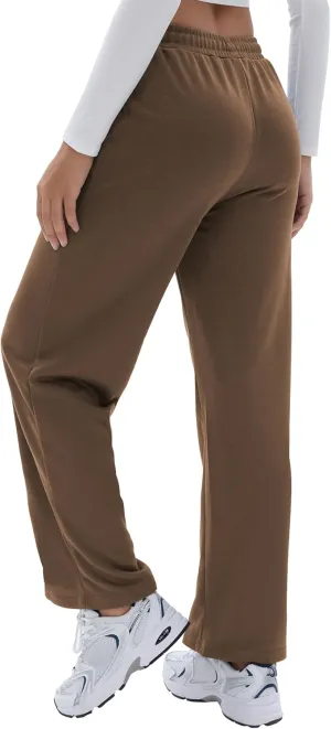 Cargo Sweatpants for Women High Waisted Wide Leg Cargo Pant Baggy Elastic Thicken with 6 Pockets