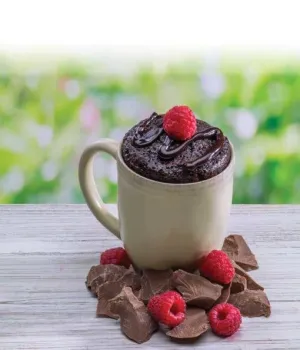 Chocolate Raspberry Cheesecake Brownie Microwave  Single