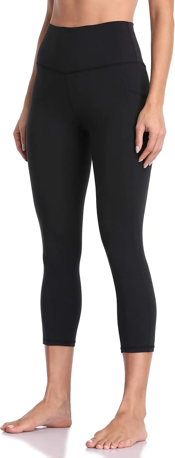 Colorfulkoala Women's High Waisted Yoga Capris 21" Inseam Leggings with Pockets