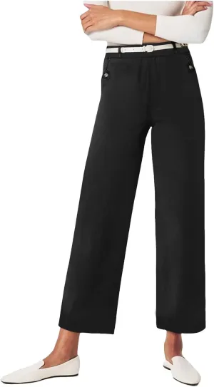 Corduroy Pleated Pants for Women Winter Twill Travel Thermal with Pockets Straight Leg Straight Leg