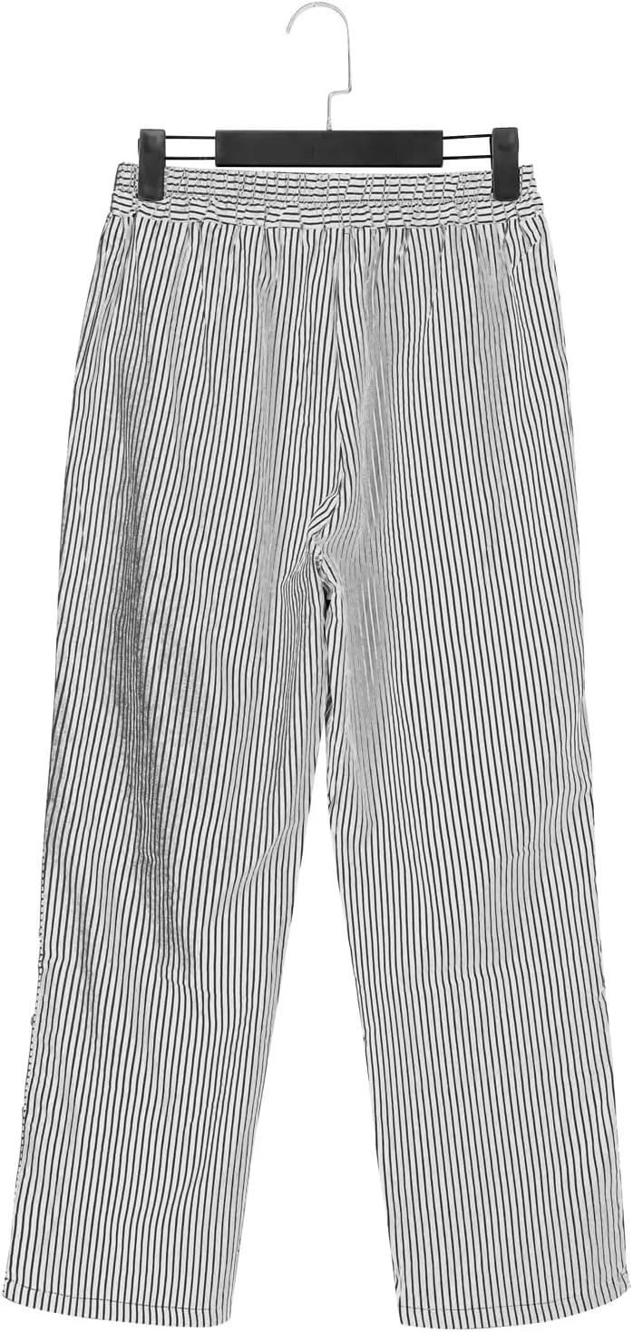 Cotton Linen Pants Women Casual Pant Lightweight Summer Elastic Waist Plus Size Lounge Long Trousers