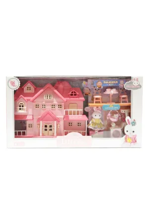Cute Rabbit Castle Dollhouse Playset