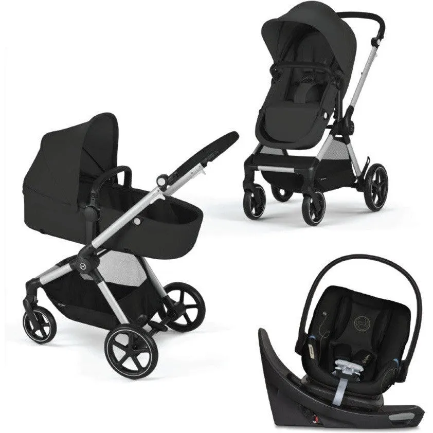 Cybex EOS Stroller   Aton G Swivel Infant Car Seat with Sensorsafe Travel System