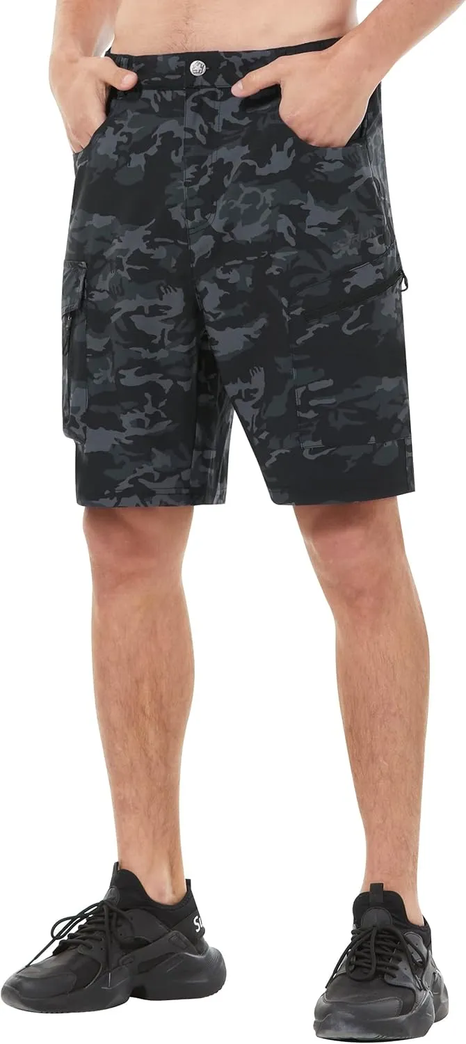 EZRUN Men's Hiking Cargo Shorts Quick Dry Golf Outdoor Work Tactical Shorts with Multi Pocket for Fishing Travel