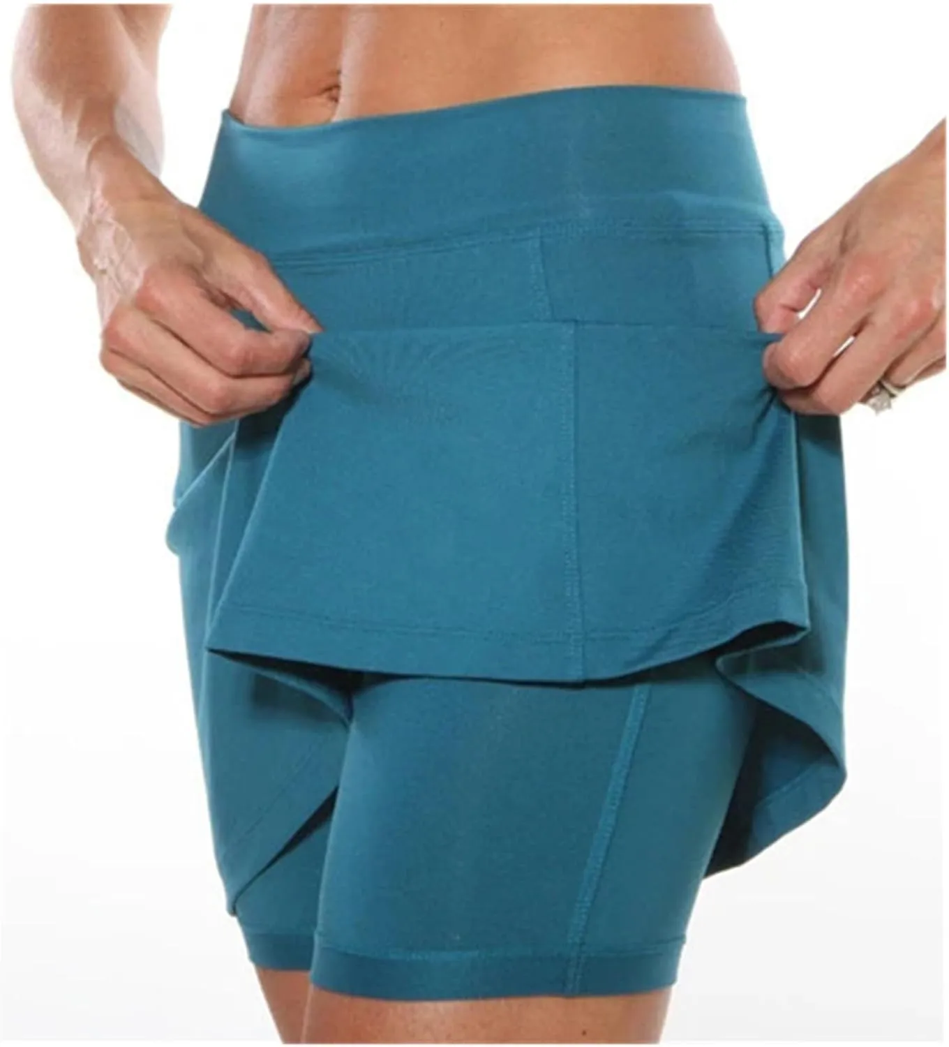 FZVYD Plus Size Skorts for Women Tummy Control High Waisted Athletic Tennis Golf Skirts with Shorts Pockets Biker Shorts 2024