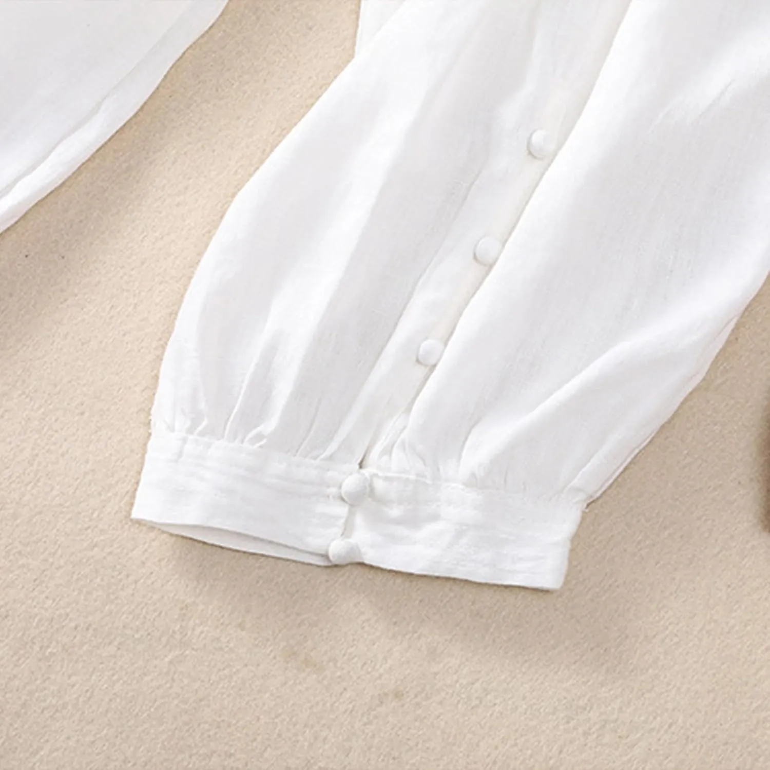 FZYLQY Drawstring Linen Pants for Women Elastic Waist Cotton Blend Trousers Loose Fit Button Hem Harem Slacks 2025