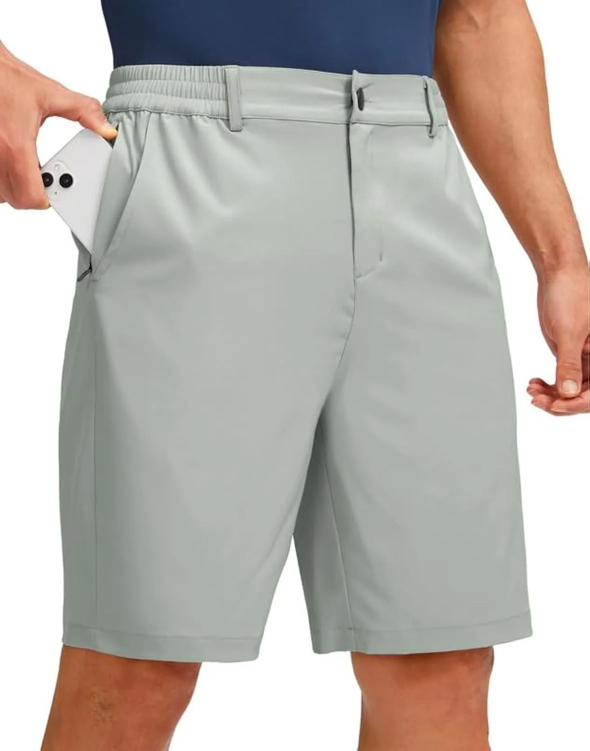 G Gradual Men's Golf Shorts with 5 Pockets 9" Light Weight Stretch Quick Dry Casual Dress Work Shorts for Men
