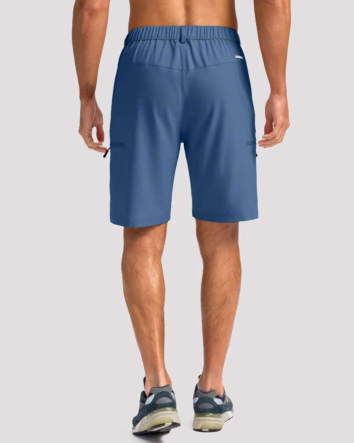 G Gradual Mens Hiking Cargo Shorts with 4 Zipper Pockets 9" Quick Dry Lightweight Casual Work Shorts for Men Golf Fishing