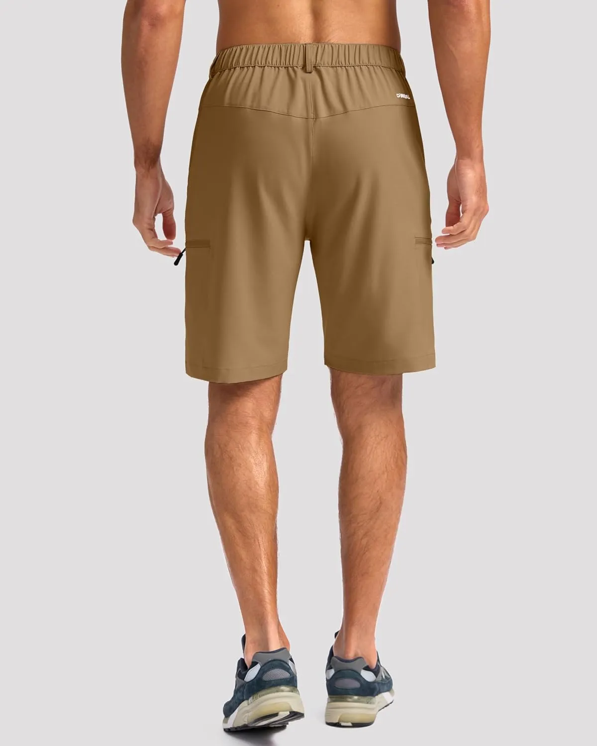G Gradual Mens Hiking Cargo Shorts with 4 Zipper Pockets 9" Quick Dry Lightweight Casual Work Shorts for Men Golf Fishing