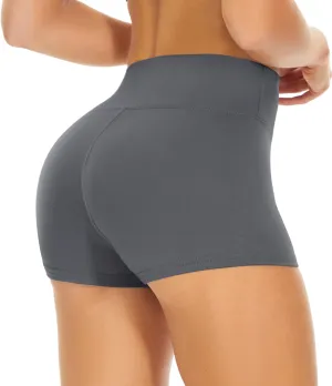 GAYHAY High Waisted Biker Shorts for Women - 8"/5"/3" Soft Black Spandex Shorts for Workout Volleyball Yoga Dance
