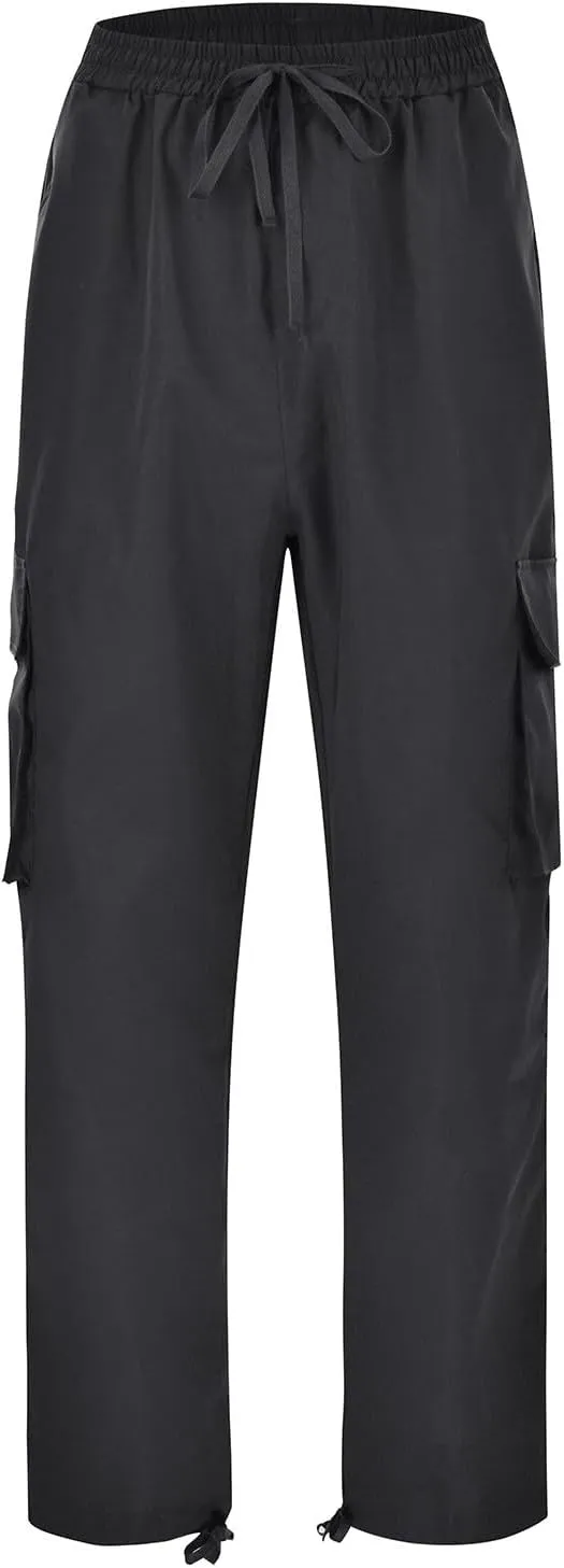 GIERIDUC Mens Cargo Pants Casual Hiking Pants Gym Workout Joggers Athletic Pants Cotton Loose Straight Leg Sweatpants for Men