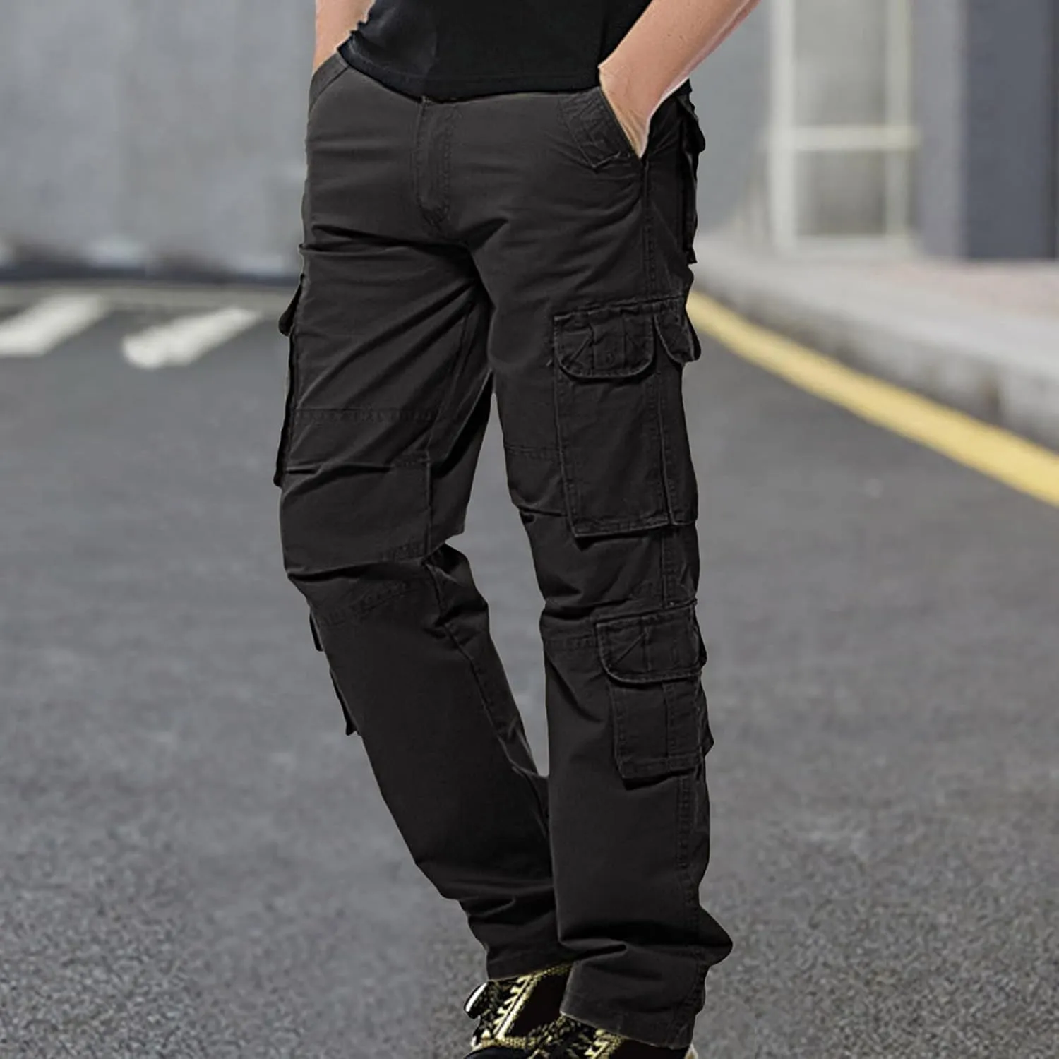 GIERIDUC Mens Stacked Flared Sweatpants Boyfriend Gifts for Boyfriend Best Formal Trousers for Men Forest Green Dress Pants