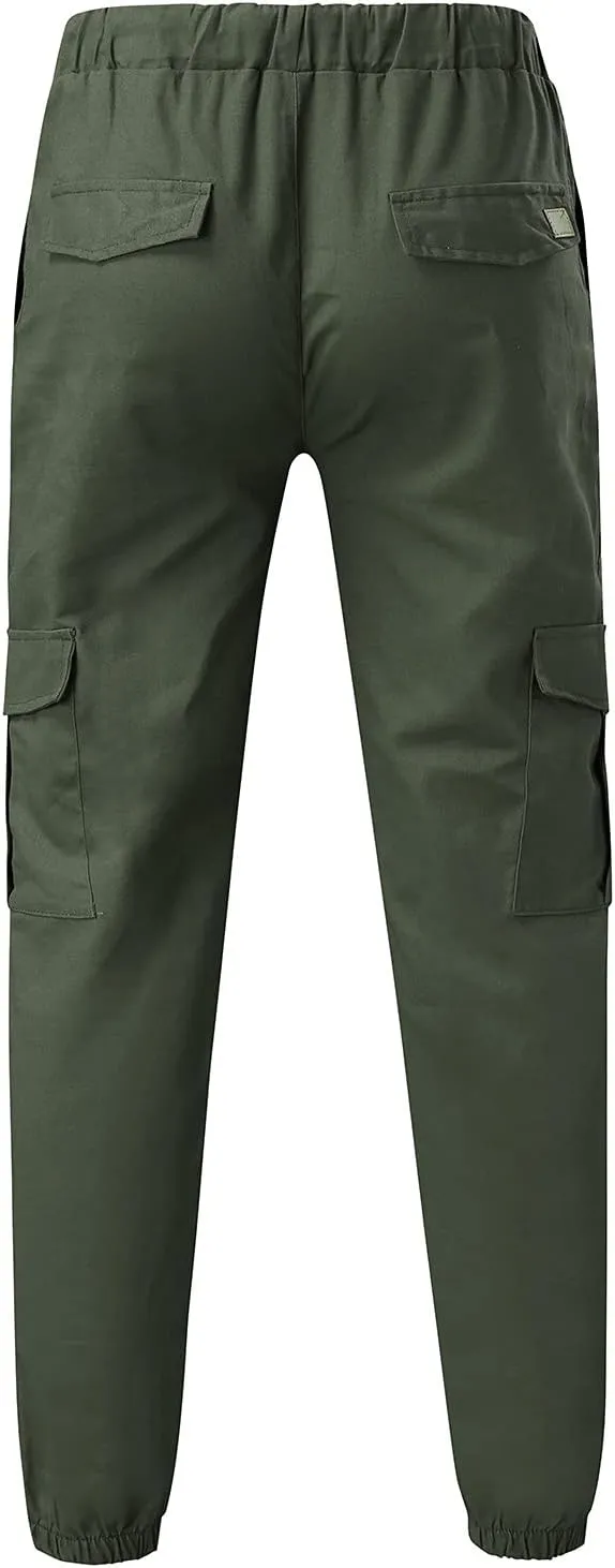 GIERIDUC Straight Leg Cargo Pants for Mens Gymnastics Equipment for Men Workout Clothes for Men Gym Men's Cotton Sweatpants