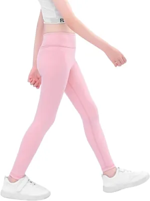 Girls Athletic Leggings High Waist Yoga Pants Dance Running Sports Tights