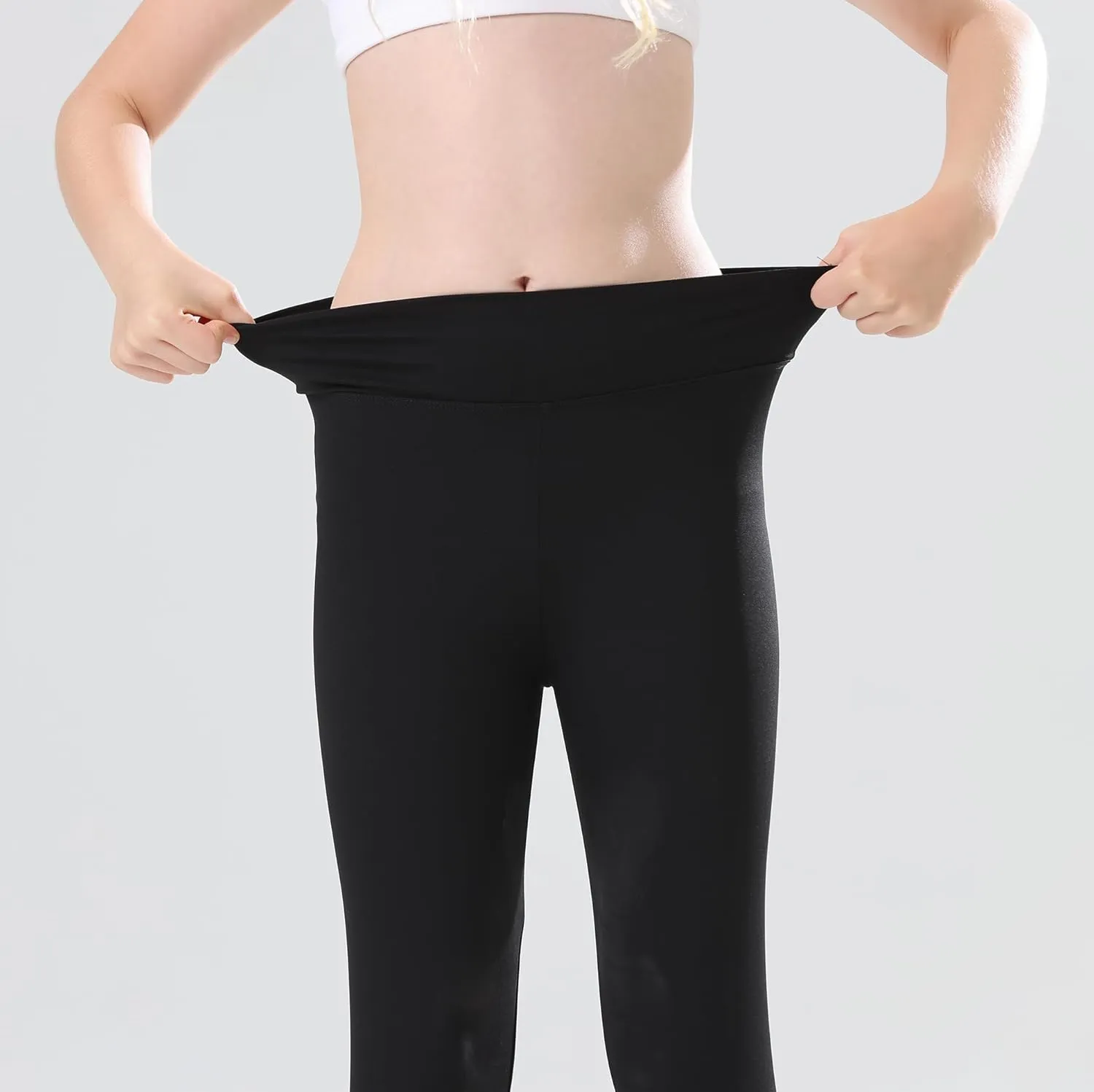 Girls Athletic Leggings High Waist Yoga Pants Dance Running Sports Tights