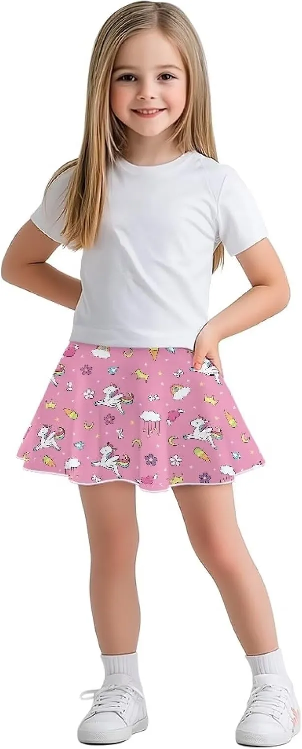 Girls' Sport Skirts 2-in-1 Tennis Running Skorts with Built-in Shorts Quickly Dry and Breathable