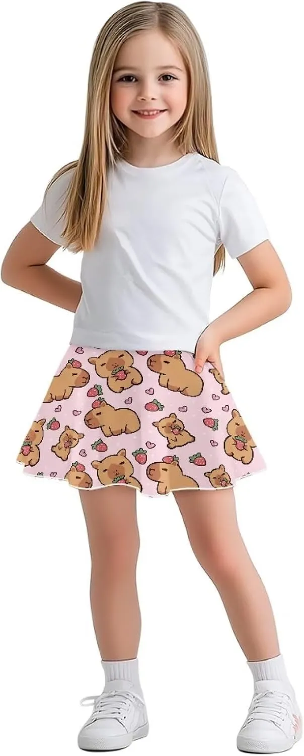 Girls' Sport Skirts 2-in-1 Tennis Running Skorts with Built-in Shorts Quickly Dry and Breathable